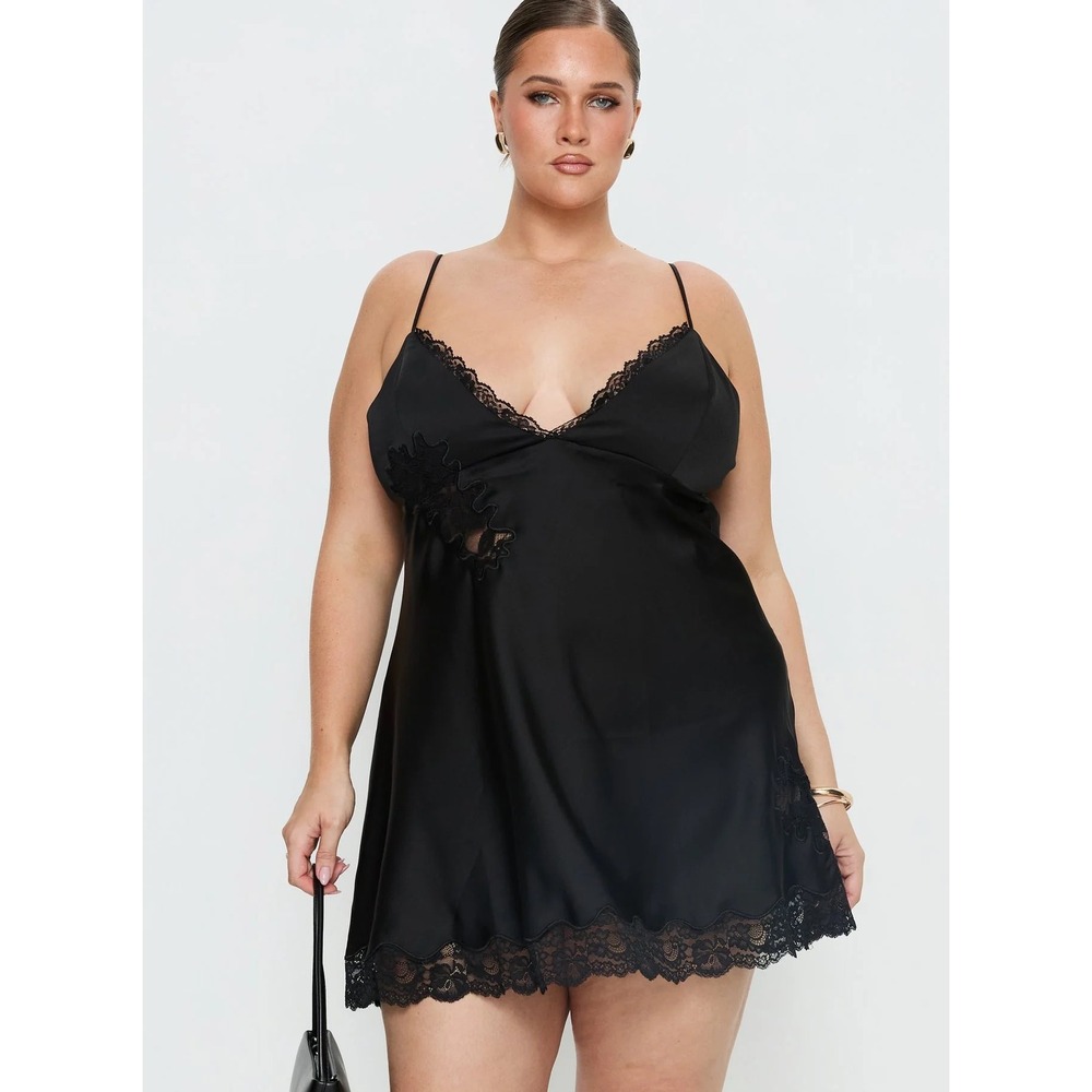 Princess Polly Aloura Spliced Lace Mini Dress